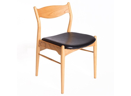 西式餐厅现代简约皮软包实木靠背椅