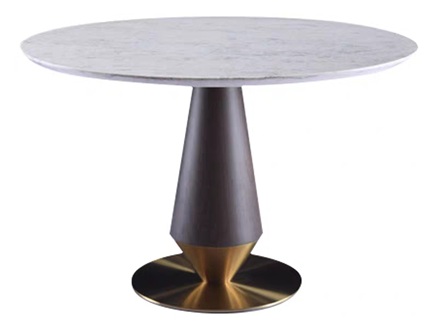 现代风格不锈钢大理石中餐厅桌子