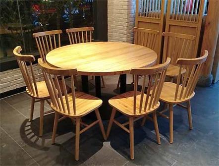 企业食堂饭店实木桌椅