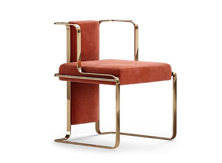 咖啡店现代轻奢钛金不锈钢简约椅子