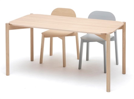企业公司职工餐厅简约4人位实木桌椅