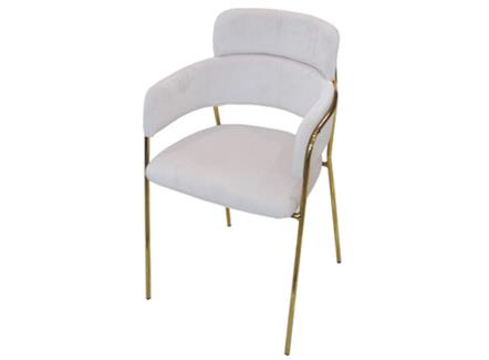 北欧轻奢风铁艺西餐厅椅子_现代简约不锈钢电镀餐椅